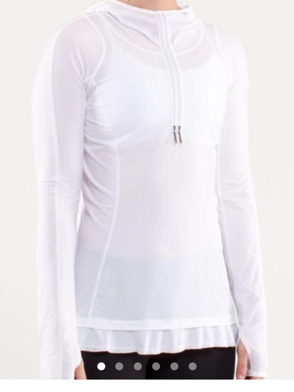 lululemon athletica White Hooded Long-Sleeve in the sun pullover